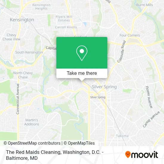 The Red Maids Cleaning map