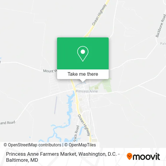 Princess Anne Farmers Market map