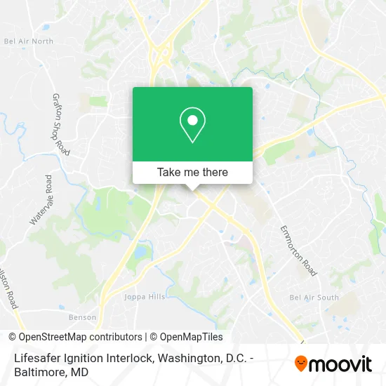 Lifesafer Ignition Interlock map
