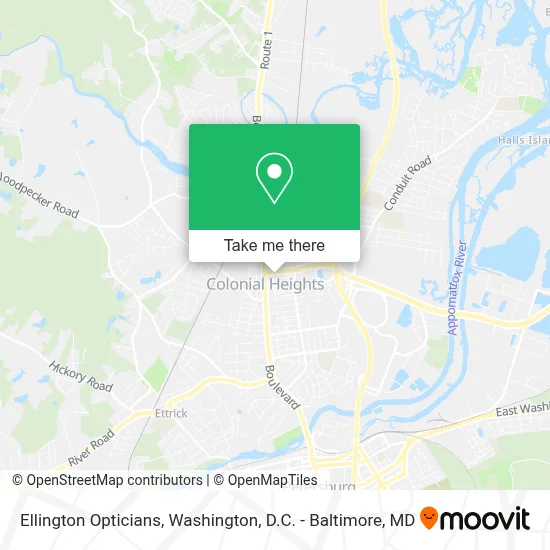 Ellington Opticians map