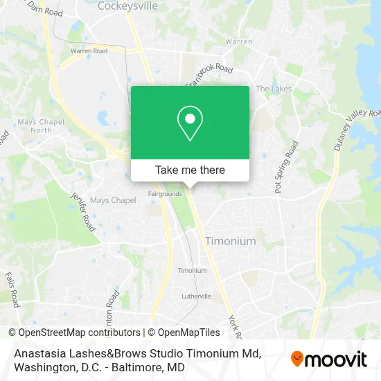 Anastasia Lashes&Brows Studio Timonium Md map