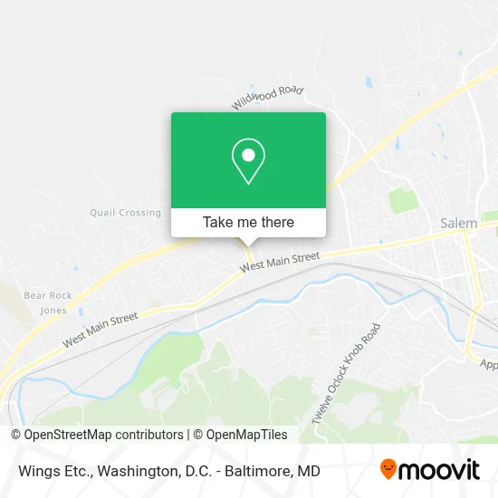 Wings Etc. map