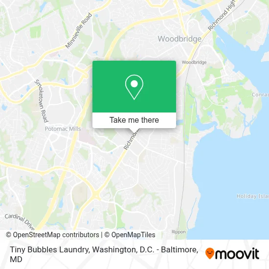 Tiny Bubbles Laundry map