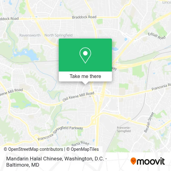 Mandarin Halal Chinese map