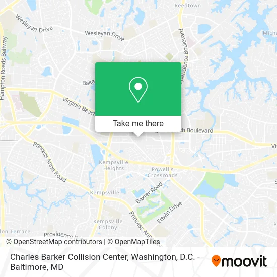 Charles Barker Collision Center map