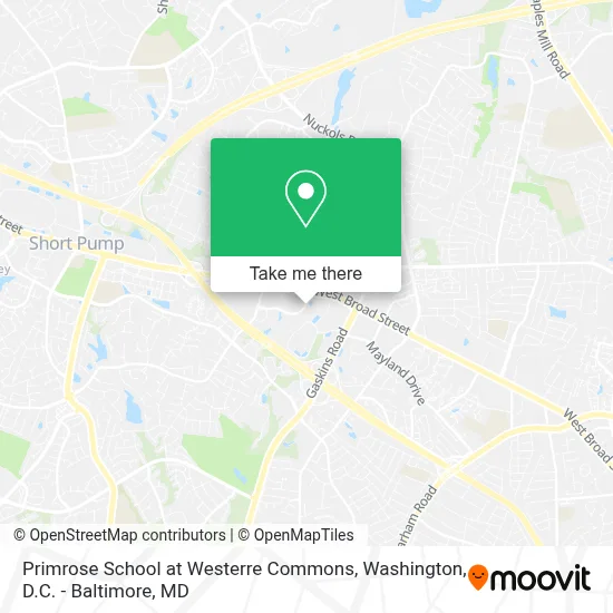 Primrose School at Westerre Commons map