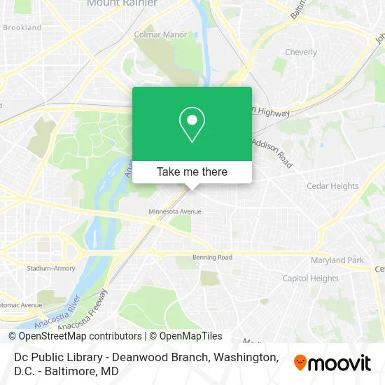 Dc Public Library - Deanwood Branch map