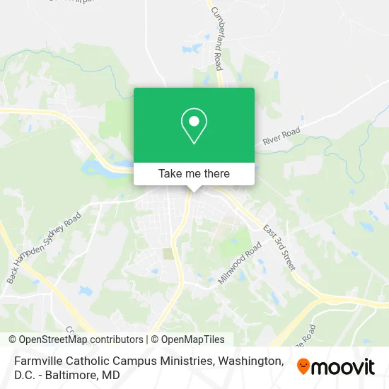 Farmville Catholic Campus Ministries map