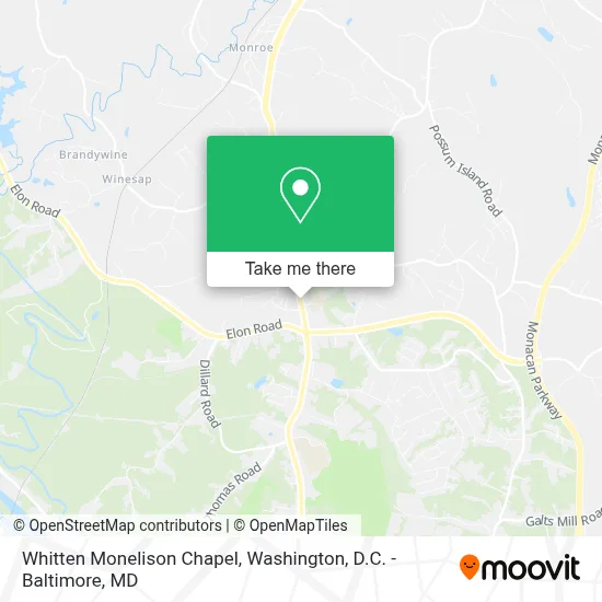 Mapa de Whitten Monelison Chapel