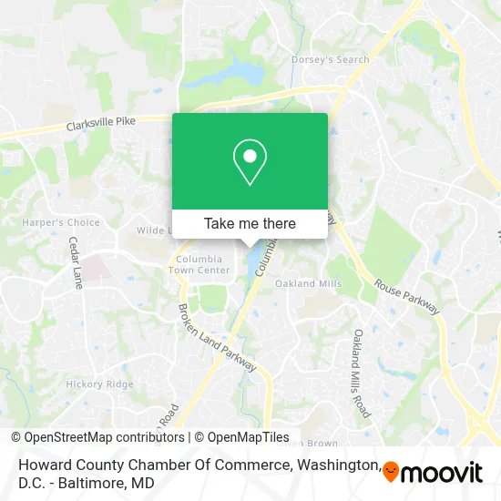 Howard County Chamber Of Commerce map