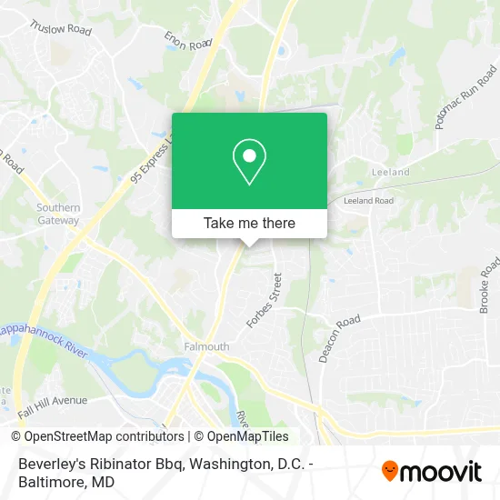 Beverley's Ribinator Bbq map