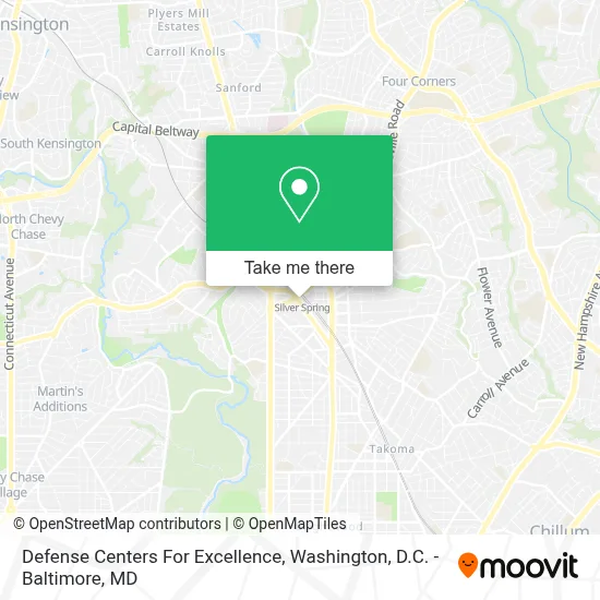 Defense Centers For Excellence map