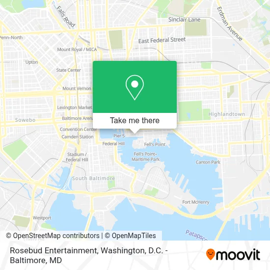 Rosebud Entertainment map