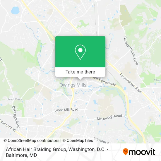African Hair Braiding Group map