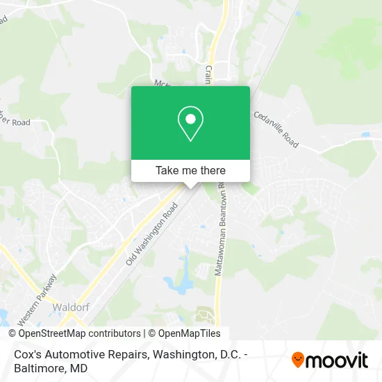 Cox's Automotive Repairs map