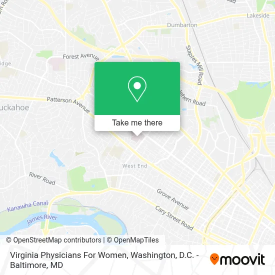Virginia Physicians For Women map