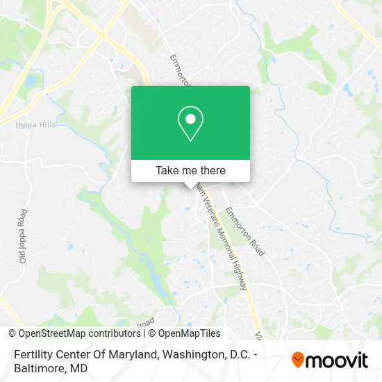 Fertility Center Of Maryland map