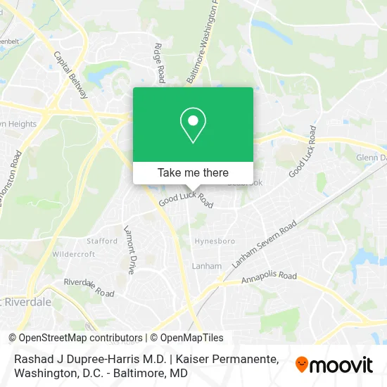 Rashad J Dupree-Harris M.D. | Kaiser Permanente map