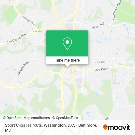 Sport Clips Haircuts map