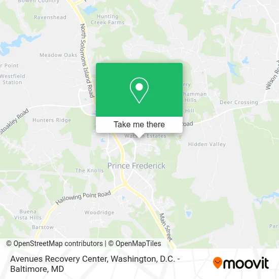Avenues Recovery Center map