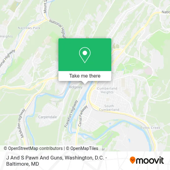 J And S Pawn And Guns map