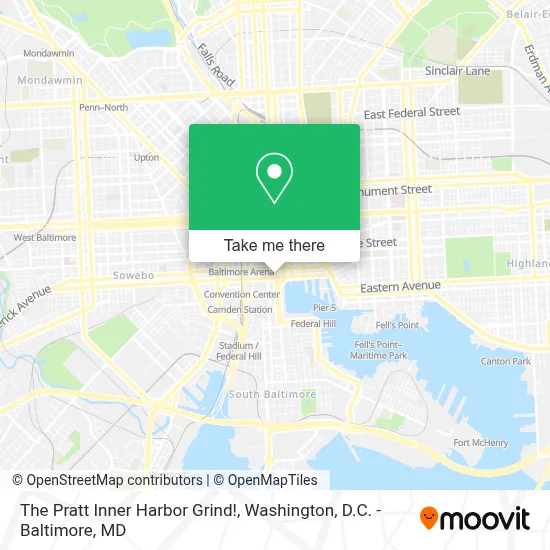 The Pratt Inner Harbor Grind! map