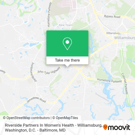 Riverside Partners In Women's Health - Williamsburg map