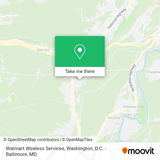 Walmart Wireless Services map