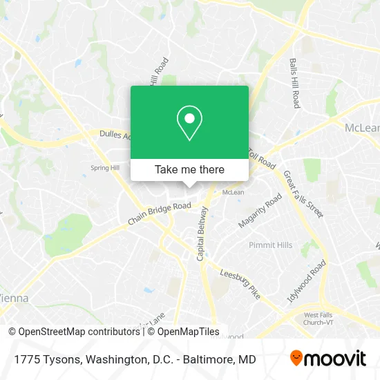 1775 Tysons map