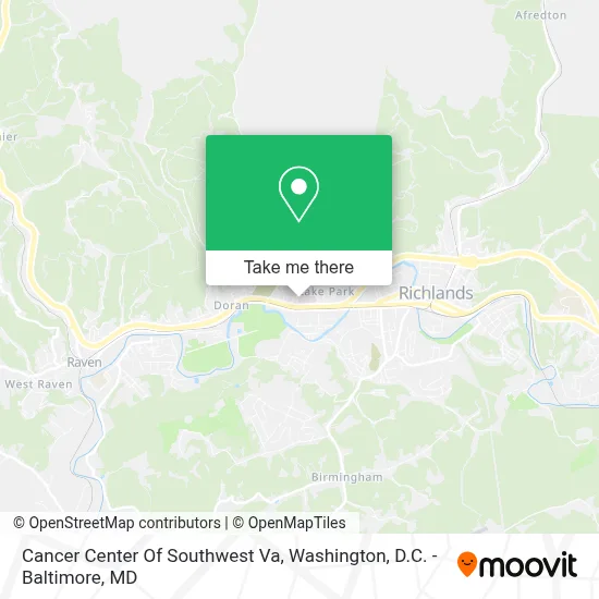 Cancer Center Of Southwest Va map