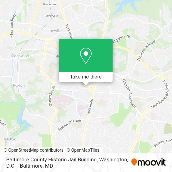 Baltimore County Historic Jail Building map