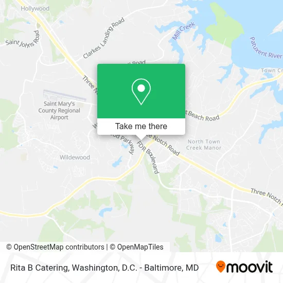 Rita B Catering map
