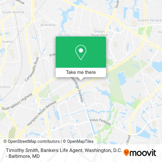 Timothy Smith, Bankers Life Agent map