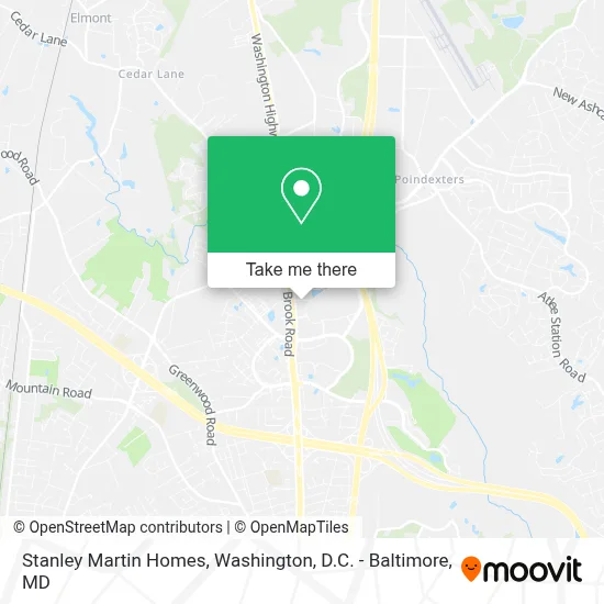 Stanley Martin Homes map