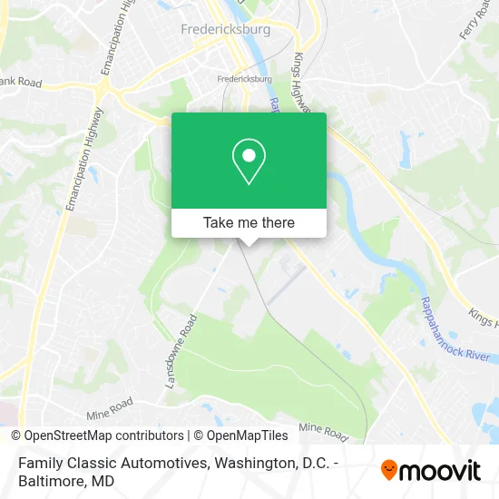 Family Classic Automotives map