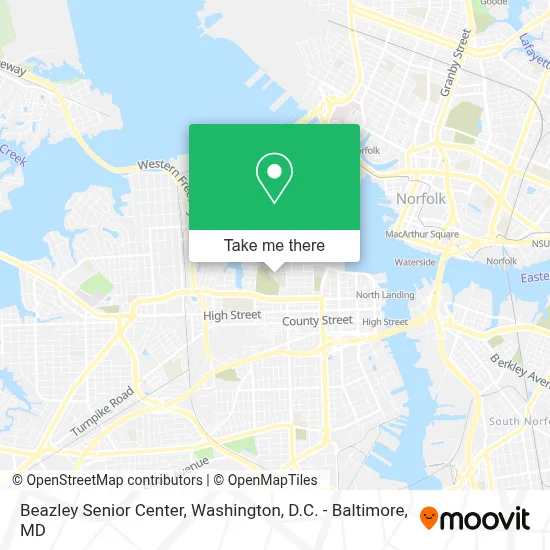 Beazley Senior Center map