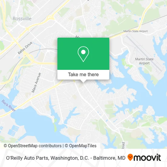 O'Reilly Auto Parts map