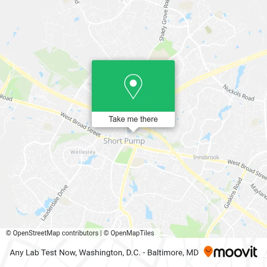 Any Lab Test Now map