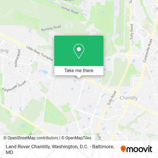 Land Rover Chantilly map