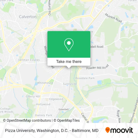 Pizza University map