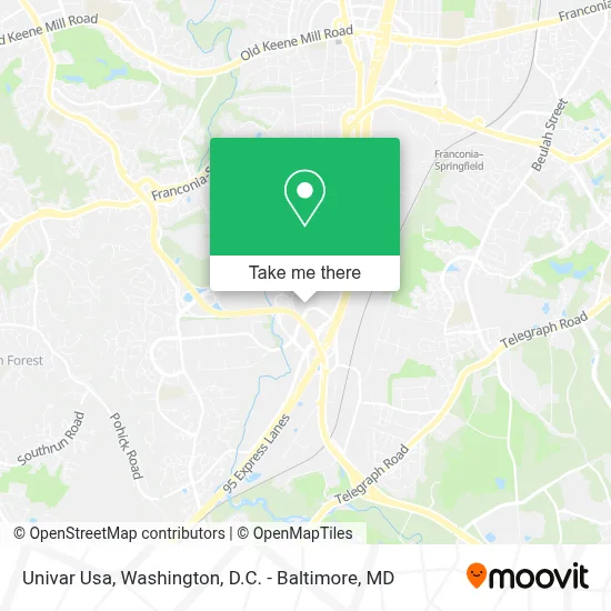 Univar Usa map