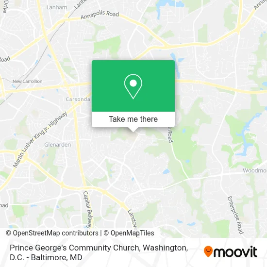 Prince George's Community Church map