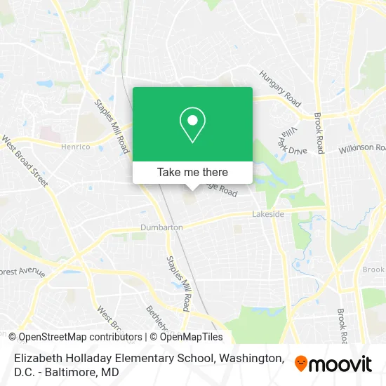 Elizabeth Holladay Elementary School map