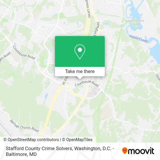 Stafford County Crime Solvers map