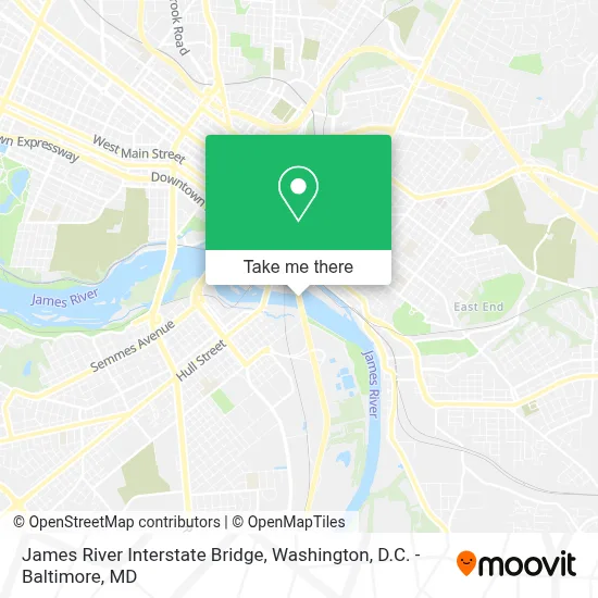 James River Interstate Bridge map