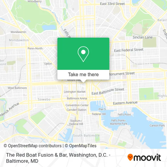 The Red Boat Fusion & Bar map