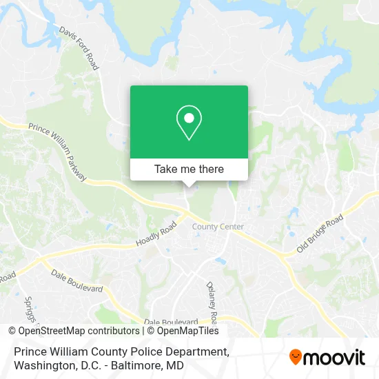 Prince William County Police Department map