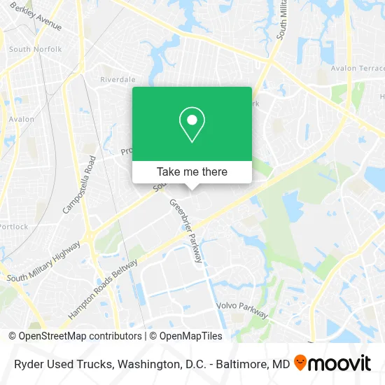 Ryder Used Trucks map