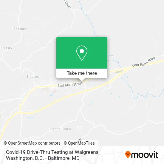 Covid-19 Drive-Thru Testing at Walgreens map