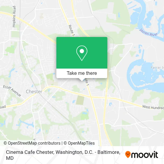 Cinema Cafe Chester map